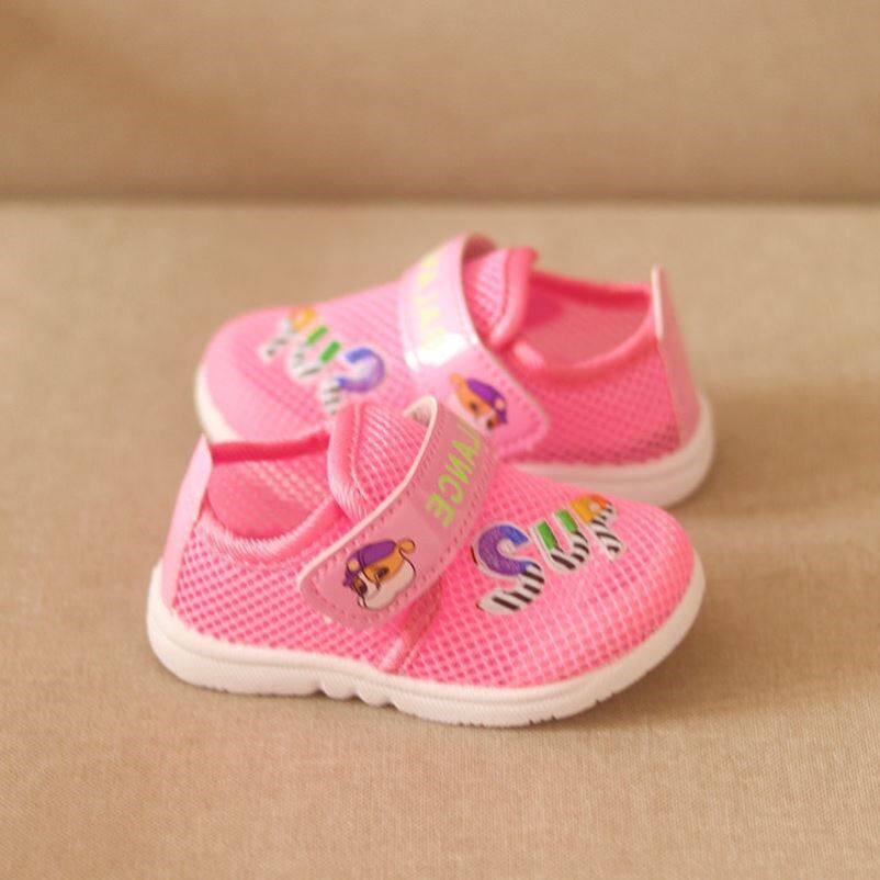 Babu Bean Solid Bottom 0-1-3 Year Old Baby Breathable Mesh Shoes Male And Female Sneakers Summer Soft Bottom Non-slip Baby