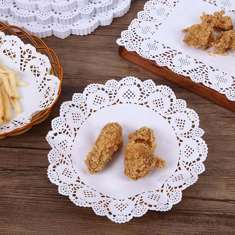 Lace oil-absorbing paper fried food food special paper pad grill baking kitchen with round dim sum dessert pad paper