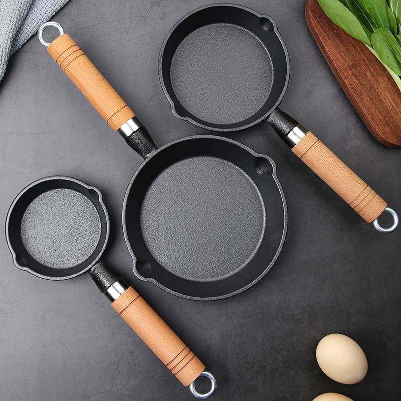 Onion catch pancake frying pan steak special lotus bag egg small frying pan cast iron large number flat bottom pan not stained with hot oil deity