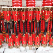 SAINTLIPINN Painted West Yao Long Drum Tandem South Folk Dance Drum Fine Waist Drum Long Drum Art Exam Dance Drum