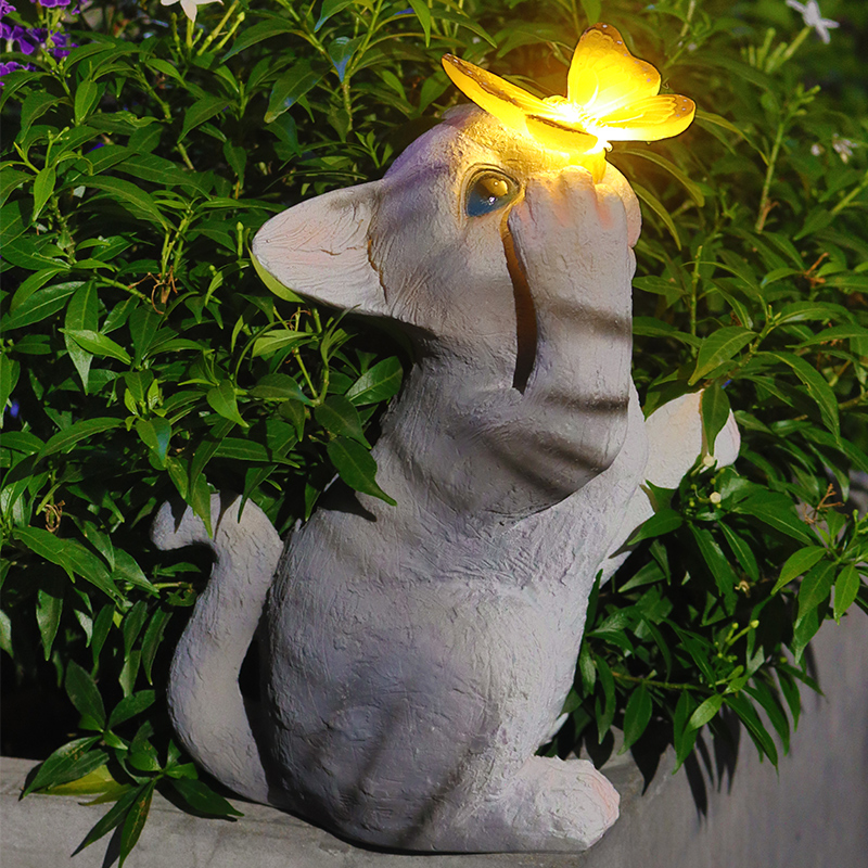 Outdoor animal modeling lights garden ornaments solar outdoor lights garden decorations led luminous animal sculptures