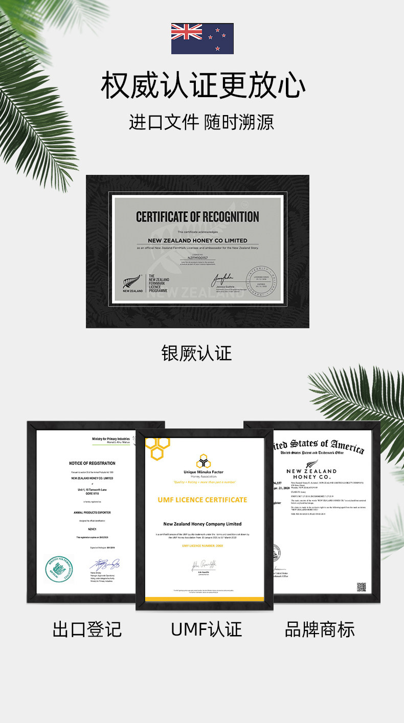 新西兰进口 New Zealand Honey Co. 纯天然活性UMF10+麦卢卡蜂蜜 250g罐装 双重优惠折后￥96.25包邮包税