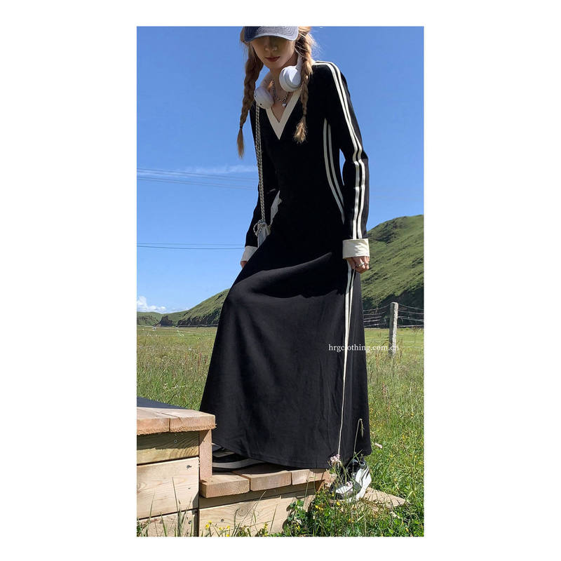 88051 Qinglan Clothing Pattern Long-Sleeved Dress for Women, New Spring and Autumn Style, Elegant Dress with Unique Design, Long Dress 88051 Qinglan Clothing Pattern Long-Sleeved Dress for Women, New Spring and Autumn Style, Elegant Dress with Unique Design, Long Dress