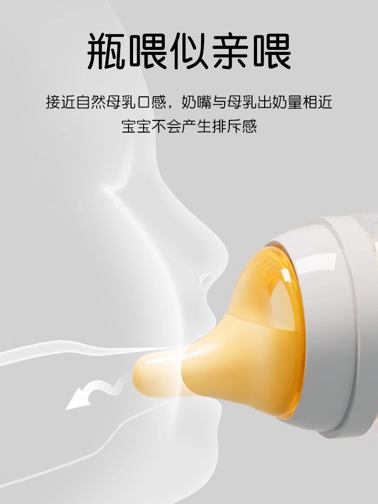 Suitable for Pigeon Eccentric Nipple Ss, Simulates Breast Milk, Learns to Drink, Duckbill Wide-Caliber, Natural Feel, Ultra-Soft, Anti-Reflux Tool