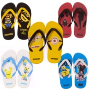 Benny Road flip flops nam mùa hè Xiao Huangren phim hoạt hình cặp vợ chồng sáng tạo giản dị trượt chân trượt dép - Dép