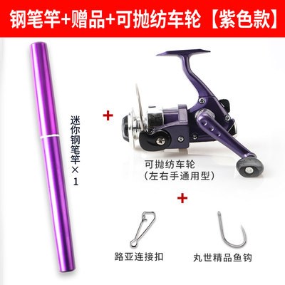 Japan Purchase Mini Fishing Rod Portable Fountain Pen Type Fish Rod H Pen Pocket Ice Fishing Sea Fishing Rod Carbon Spinning