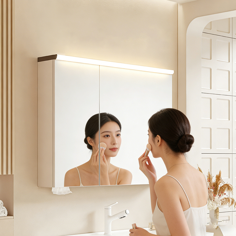 Junc Smart Led Bathroom Mirror Front Light, Simple Vanity Makeup Light, Bathroom Toilet No-Drill Mirror Cabinet Light Junc Smart Led Bathroom Mirror Front Light, Simple Vanity Makeup Light, Bathroom Toilet No-Drill Mirror Cabinet Light