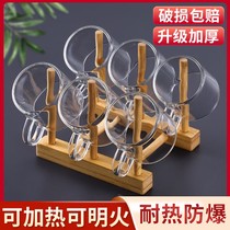 Heat resistant thickened transparent glass Tea drinking cup with cup small tea cup Masters cup Home utilita tea cup suit