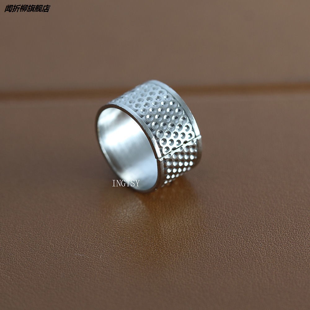 Home thickened thimble adjustable with old-fashioned thimble finger sleeves handmade wedding thimble stirrup sewing low ring DIY tool