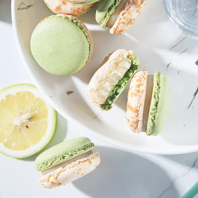Goethe-Style Macaron Dessert, Green Lemon Dessert, Sandwich Cookies, Snacks, Afternoon Tea Treats, Popular Small Cakes