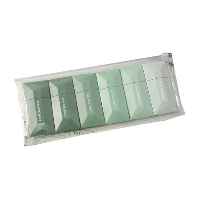 Diamond-Shaped Gradient Correction Tape, High-Value Stationery for Girls, Suitable for Junior High School Students, Large Capacity, Affordable, Smooth, Silent Correction Tape, Correction Tape for Elementary School Students, Stationery, Study Supplies, Correction Tape