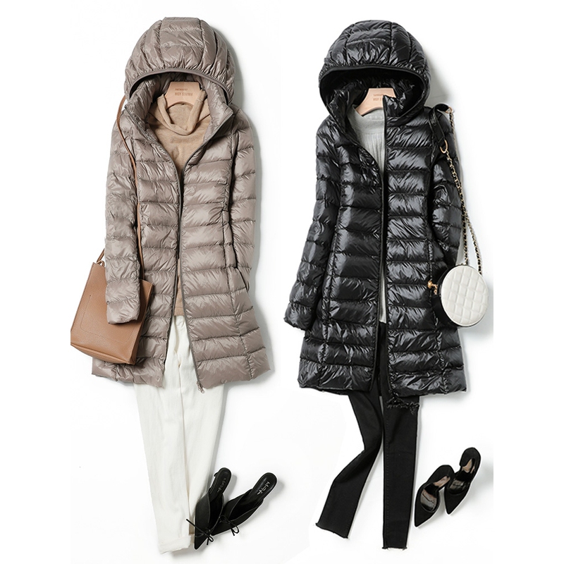 Official Website Japanese Imported Lightweight down Jacket, Mid-Length, Detachable Hood, New Autumn and Winter Korean Style Hooded Lightweight Coat Official Website Japanese Imported Lightweight down Jacket, Mid-Length, Detachable Hood, New Autumn and Winter Korean Style Hooded Lightweight Coat
