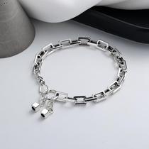 Chaosheng S925 sterling silver heavy industry O-shaped bracelet personality thick style European and American trend street photography fashion hip-hop hand jewelry for women
