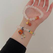 2024 new natural agate bracelet for women literary retro style original design chalcedony bracelet with tassels for girlfriend