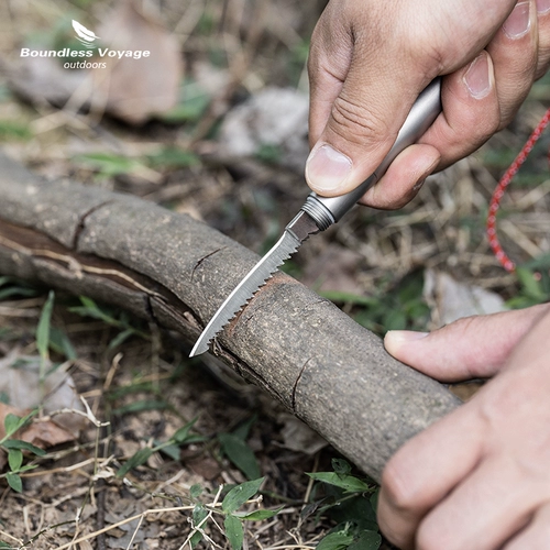 Biwei Чистый Титан Открытый Свисток Аварийный Свисток Выживания Кемпинг Туризм Портативный Многофункциональный Гаджет Пила