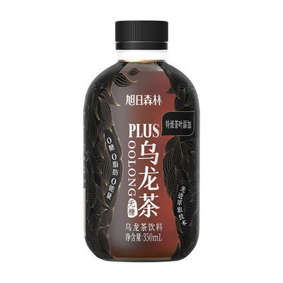 旭日森林乌龙茶plus无糖饮料350ml*15健康茶饮批发小瓶箱装