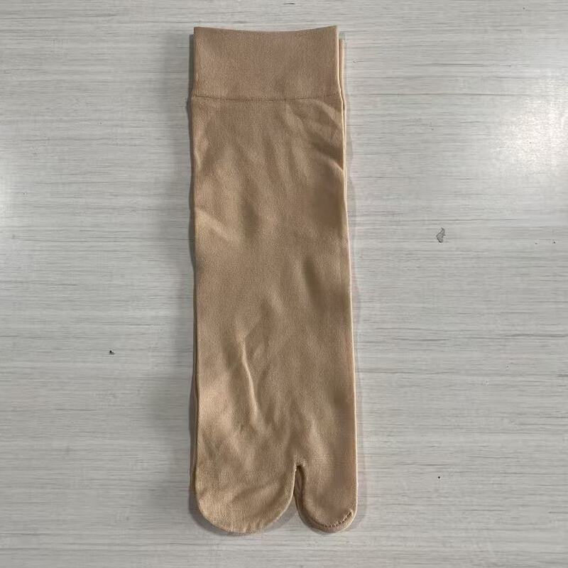3/5 Pairs of Women's Dark Skin-Colored Stockings, Two-Toe Socks, New Summer Style, Durable, Breathable, Split-Toe Socks, Clog Sports Socks
