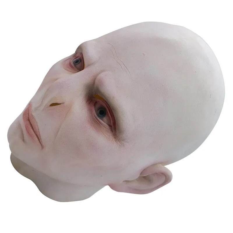 Harry Potter Villain Voldemort Mask R Horror Scary Headgear Halloween Haunted House Costume Bar Prop