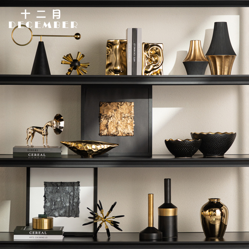 Italian-Style Light Luxury High-End Ornaments for Living Room, Wine Cabinet, Tv Cabinet, Open Shelves, Artistic and Sophisticated Niche Soft Furnishings