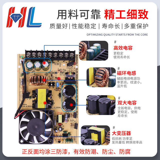 Led Luminous Letter Rainproof Switching Power Supply 12V400W24V400W Outdoor Advertising Light Box Engineering Lighting Power Supply