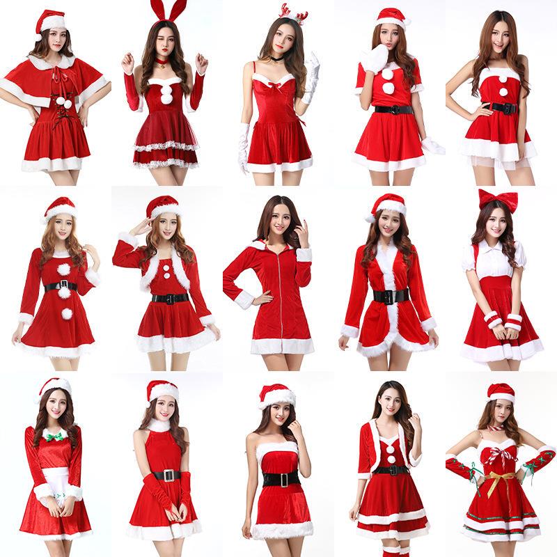 Sexy Bunny Girl Cosplay Christmas Costume Women's Christmas Themed Clothes Dress Santa Claus Outfit