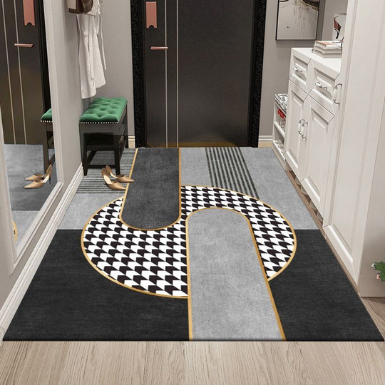 Nordic style floor mat entry door mat door carpet into the door household dirt-resistant non-slip water-absorbing can be cut porch foot mat
