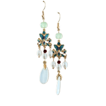 Qianqiu Butterfly Dream Cool Butterfly Earrings New Chinese Style Ancient Style Earrings Enamel Pearl Ear Hooks Travel Card
