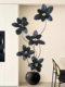 Artificial Green Plant Black Rubber Tree Potted Fake Plant Bionic Living Room Decoration High-End and Elegant Decoration