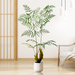 Large Artificial Green Plant, Light Luxury Golden Monkey Fern, Bionic Plant, Indoor Living Room Fake Tree Decoration, Potted Landscaping Ornament