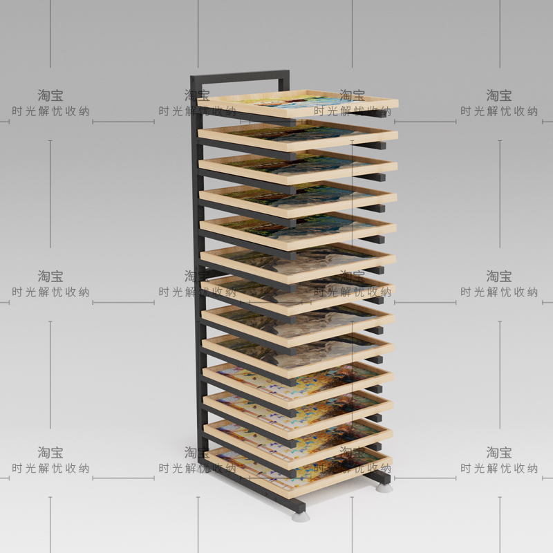 Art Tool Storage Display Rack, Suitable for Organizing and Displaying Oil Painting Tools, Picture Frames, and Other Items