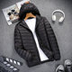 2023 New Thin Down Jacket Men's Short Versatile Lightweight Stand Collar Hat Thin Young and Middle-aged Large Autumn and Winter Jacket