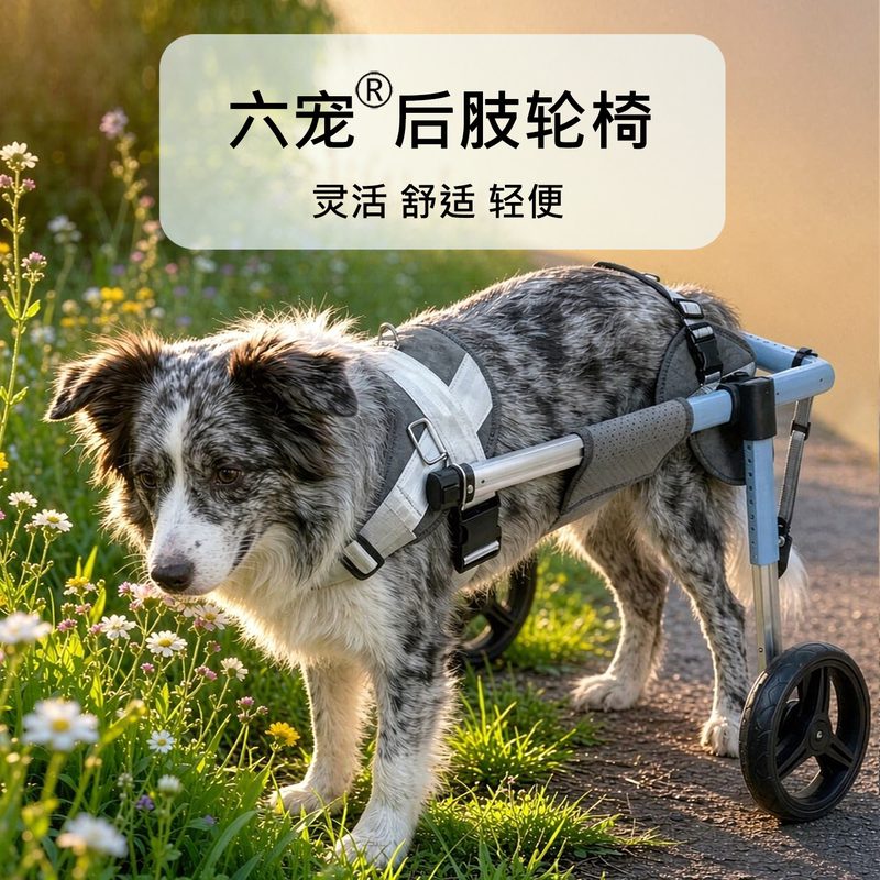 Dog Wheelchair for Hind Limb Paralysis Rehabilitation, Mobility Aid for Disabled Pets, Elderly Assistance, Teddy Pet Dog Rear Leg Support