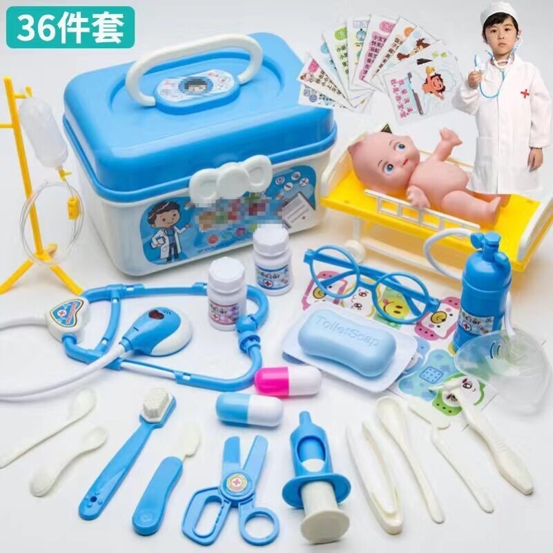 Children's toy syringe injection infusion stethoscope senior child dentist dentist boy girl