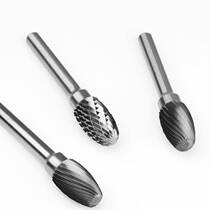 New 6mm handle electric tungsten steel grinding head oval carbide rotary file E-type tungsten steel milling cutter woodworking