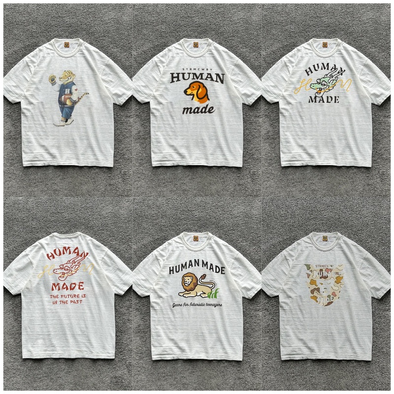 In Stock Human Made Japanese Trendy Brand Summer Round Neck Printed Slub Cotton Short-Sleeve T-Shirt Unisex In Stock Human Made Japanese Trendy Brand Summer Round Neck Printed Slub Cotton Short-Sleeve T-Shirt Unisex
