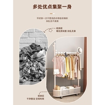 Japans high-end light luxury bedroom clothes rack movable small indoor floor-standing coat rack home cream style