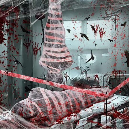 Halloween Decoration Fake Inflatable Scary Scene Setup Realistic Human-Like Escape Room Outdoor Props