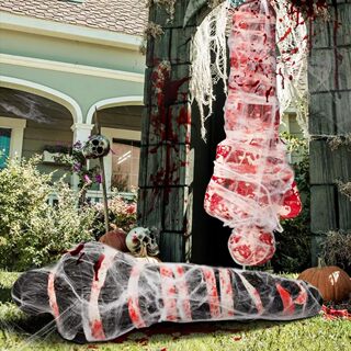 Halloween Decoration Fake Inflatable Scary Scene Setup Realistic Human-Like Escape Room Outdoor Props
