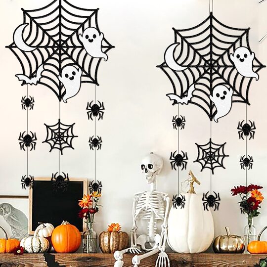 Halloween Decorations Door Hangings Store Decorations Bar Mall Ktv Hanging Decorations Props Spider Web Hanging Decorations Wall