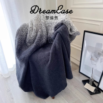 Dreamland Yi Nordic Gradient High-end Blanket Universal Half-Edge Velvet Living Room Sofa Blanket Simple Towel Quilt for All Seasons