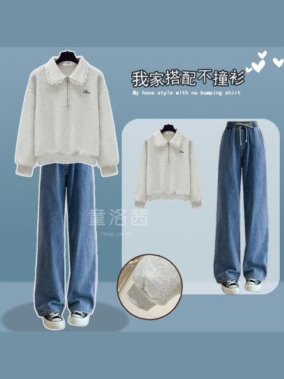 初中生女孩春秋款休闲套装2025年新款少女大童青少年高中生学院风