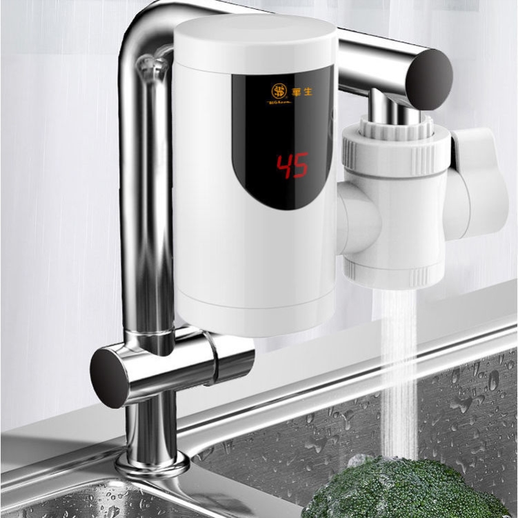 Plug-in electric heating tap 304 stainless steel fuselage fleeting electric water heater overwater quick heating kitchen treasure