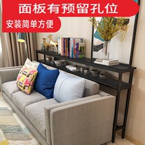 Sofa rear shelf long strip living room against the wall crevice multi-layer bedside storage porch narrow shelf bookshelf can be customized