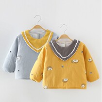 Children's overalls wear one-year-old girls in winter