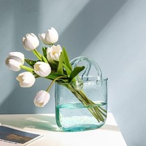 Creative Creative Nets Red Transparent Glass Vases Handbag bunds Fish Tank Livingroom Living-room Table Decoration Hotel