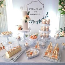 Sweet Pint Show Shelf Swing Piece Eu Style Swing Table Birthday Cold Dining Tea Break Table Cake Refreshment Tray Shelf