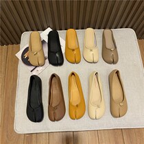 Toe Shoes Woman Spring Summer Low Heel Pig Hooves Womens Tennis Red Flat Grandma Shoes Outside of Baotou Semi-slippers