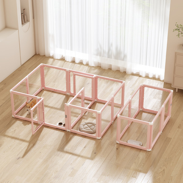 Transparent Dog Fence Acrylic Dog House Fence Indoor Isolation Yorkshire Teddy Small Dog Cage Home Use
