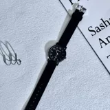 Брендовые черные часы, кварцевые часы, городской стиль, в корейском стиле