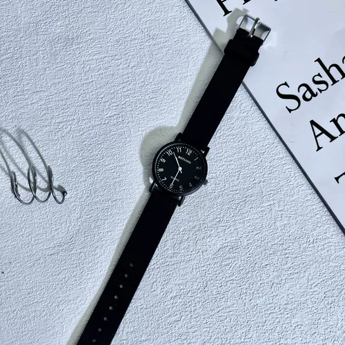 Брендовые черные часы, кварцевые часы, женский стиль, городской стиль, в корейском стиле